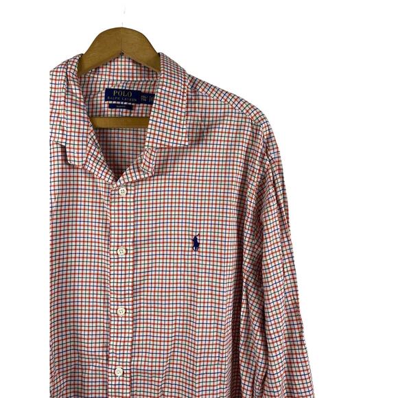 Ralph Lauren Checkered Dress Shirt Slim Fit XXL - Picture 3 of 8